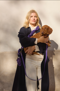 LAISSE MULTI-POSITIONS VELOURS VIOLET