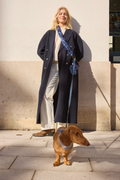 LAISSE MULTI-POSITIONS VELOURS BLEU