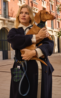 Bandana pour chien TARTAN VERT ET MARINE