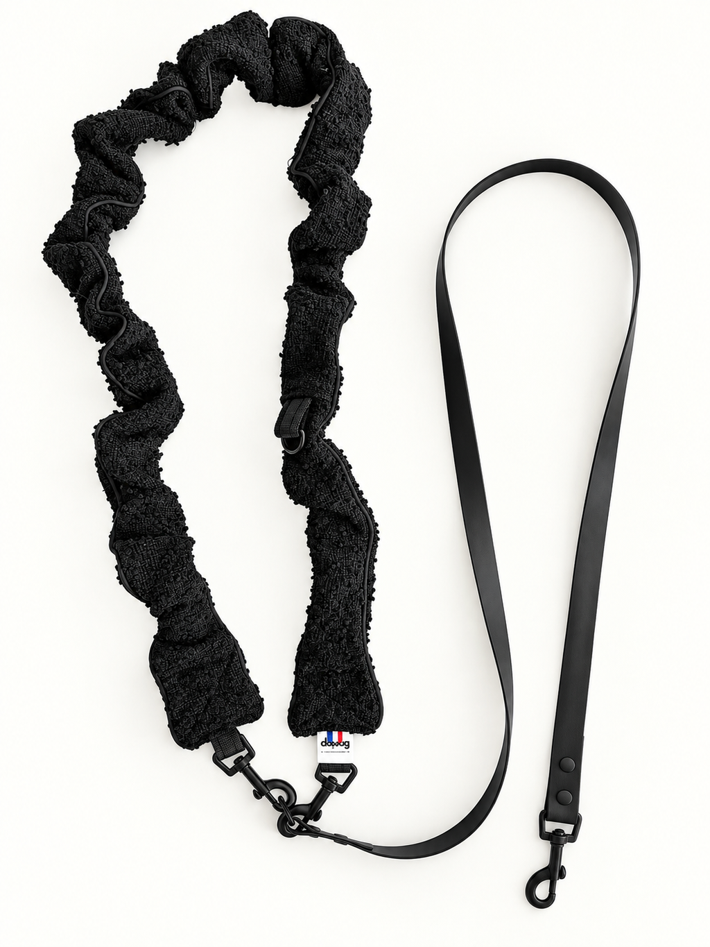 LAISSE MULTI-POSITIONS TWEED NOIR