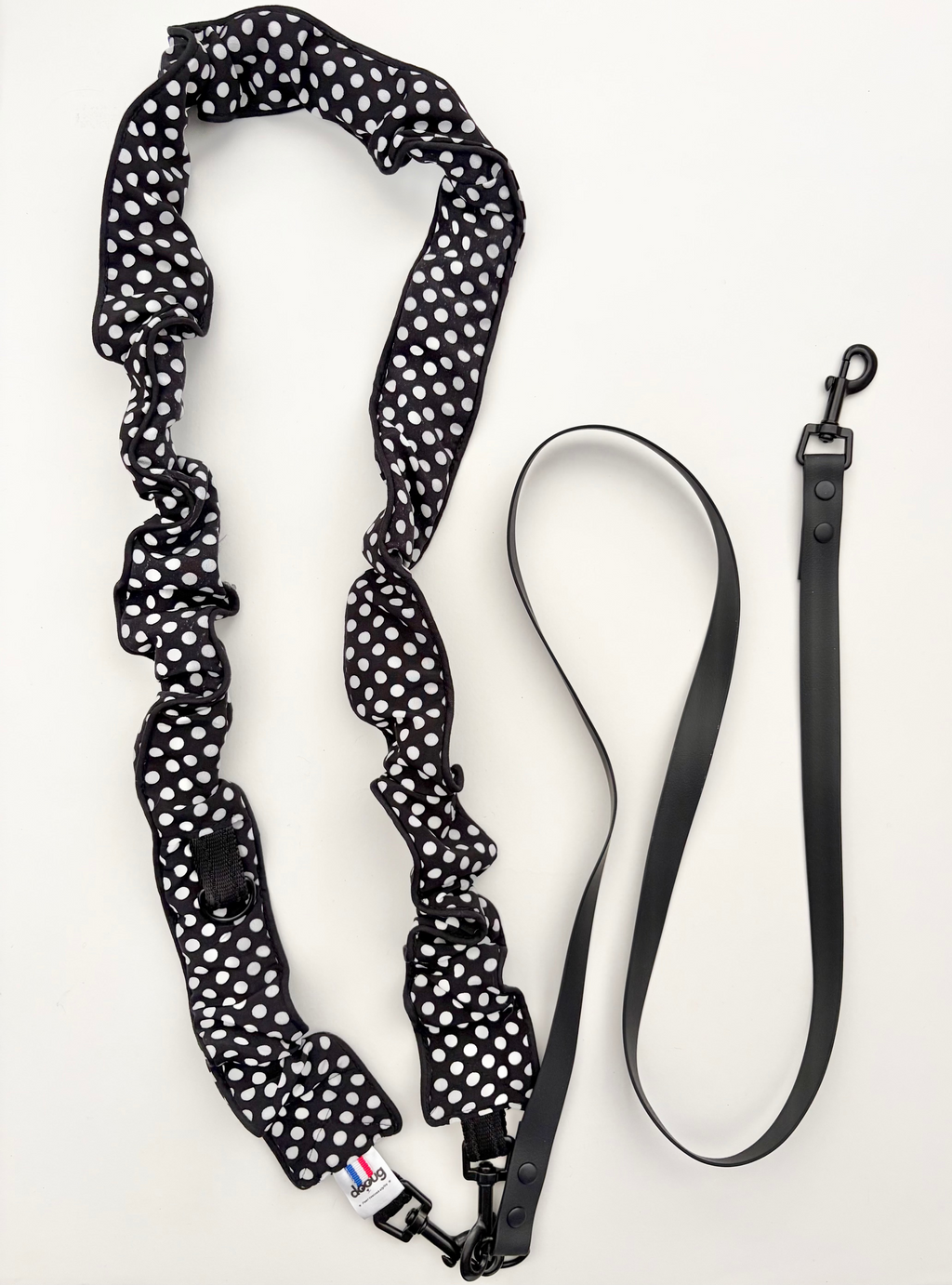 LAISSE MULTI-POSITIONS POIS NOIR ET BLANC