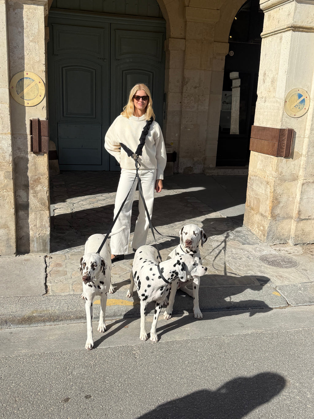 LAISSE MULTI-POSITIONS TWEED NOIR